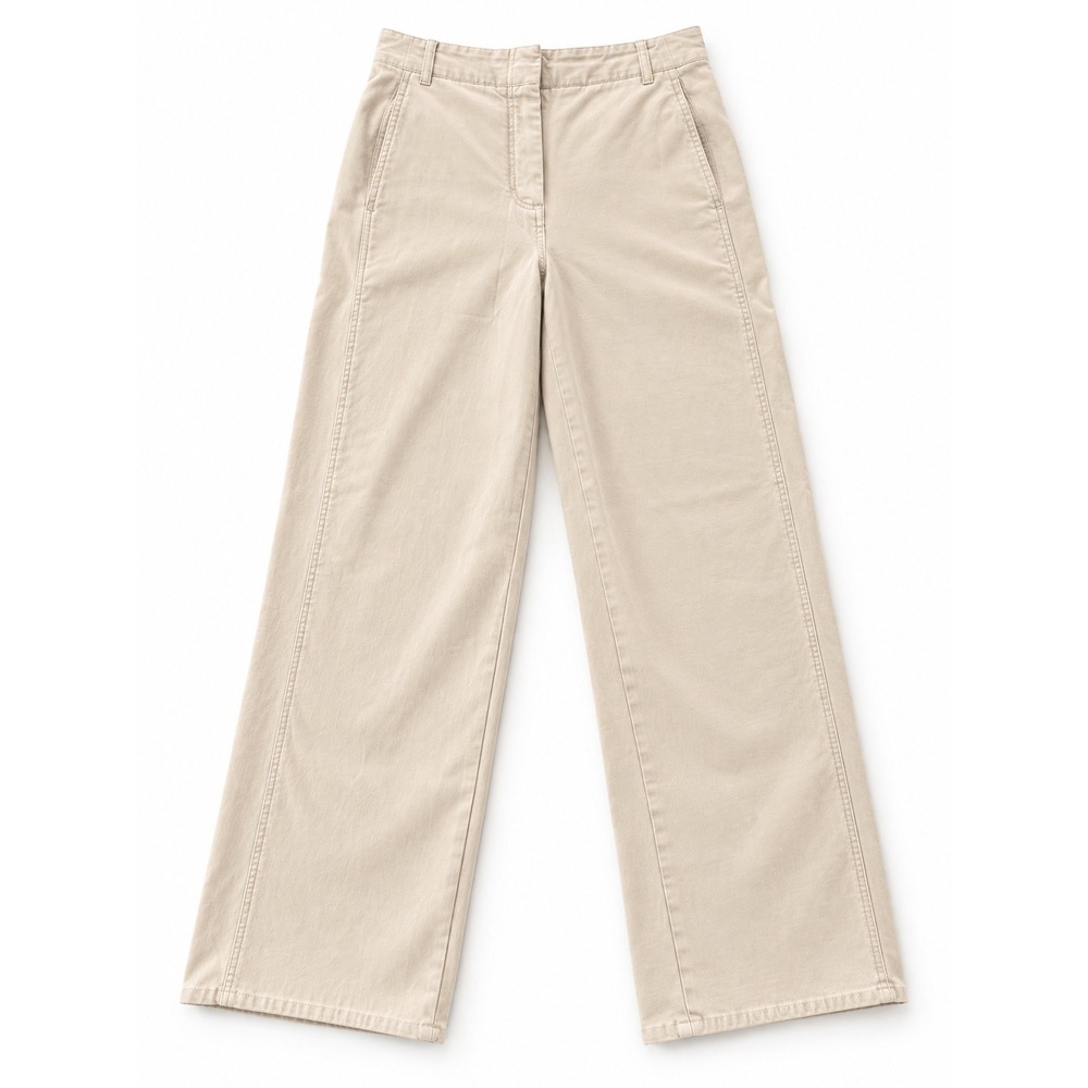 Wilfred Free Aritzia Beige High Waisted Straight Leg Pants Womens Size 8